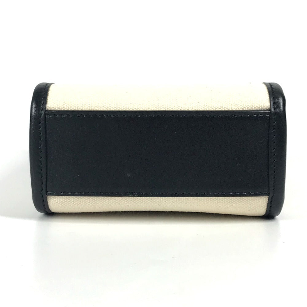 JIMMY CHOO スタッズ MINI N/S TOTE CZM ミニ N/S ロゴ カバン トートバッグ バイカラー ハンドバッグ レザー/キャンバス ユニセックス ブラック