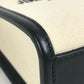 JIMMY CHOO スタッズ MINI N/S TOTE CZM ミニ N/S ロゴ カバン トートバッグ バイカラー ハンドバッグ レザー/キャンバス ユニセックス ブラック