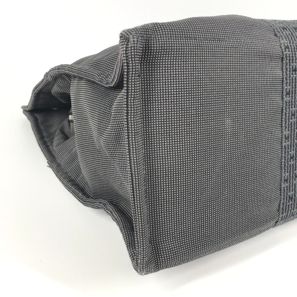 HERMES エールラインGM エールライン GM トートバッグ カバン 肩掛け 旅行バッグ ショルダーバッグ キャンバス ユニセックス グレー
