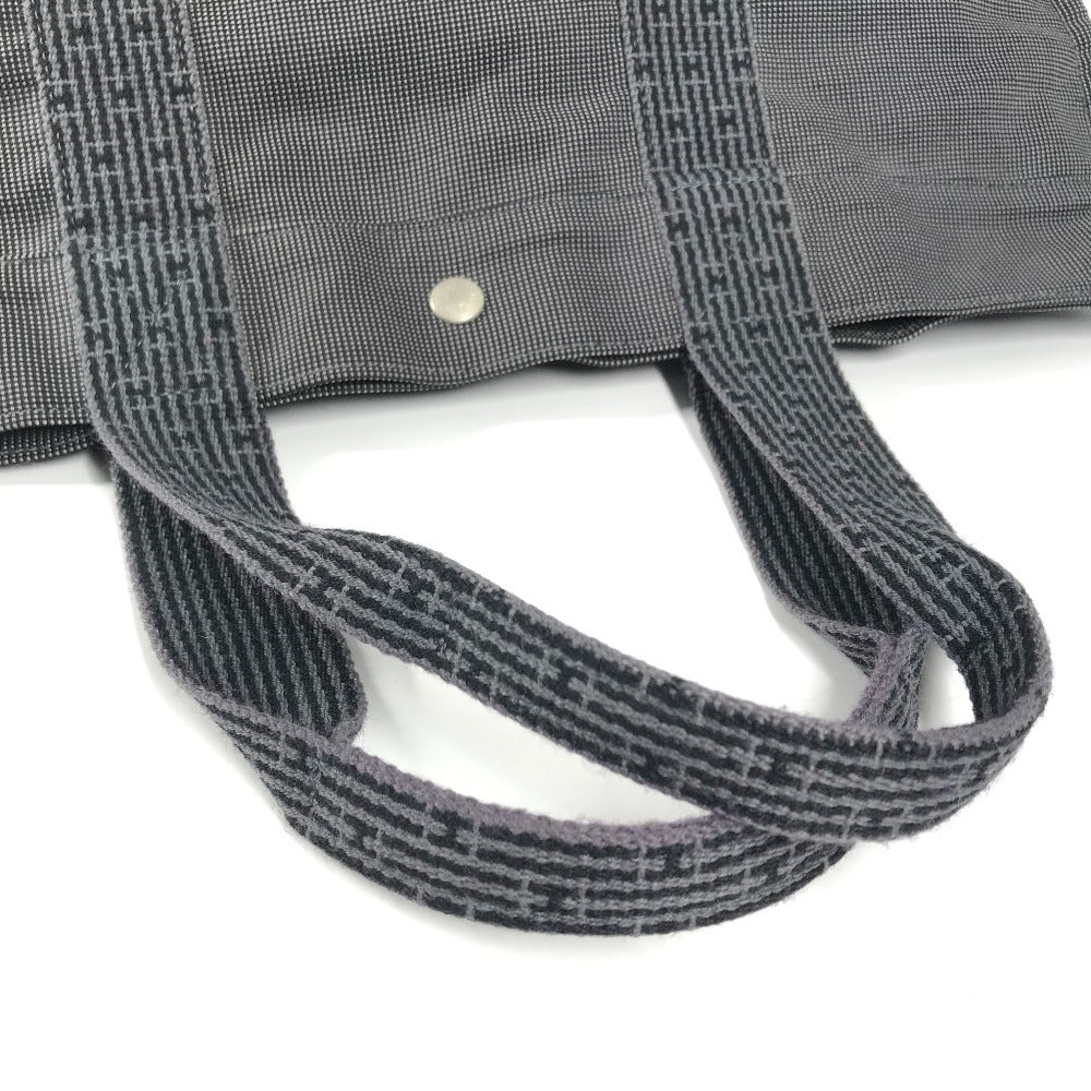 HERMES エールラインGM エールライン GM トートバッグ カバン 肩掛け 旅行バッグ ショルダーバッグ キャンバス ユニセックス グレー