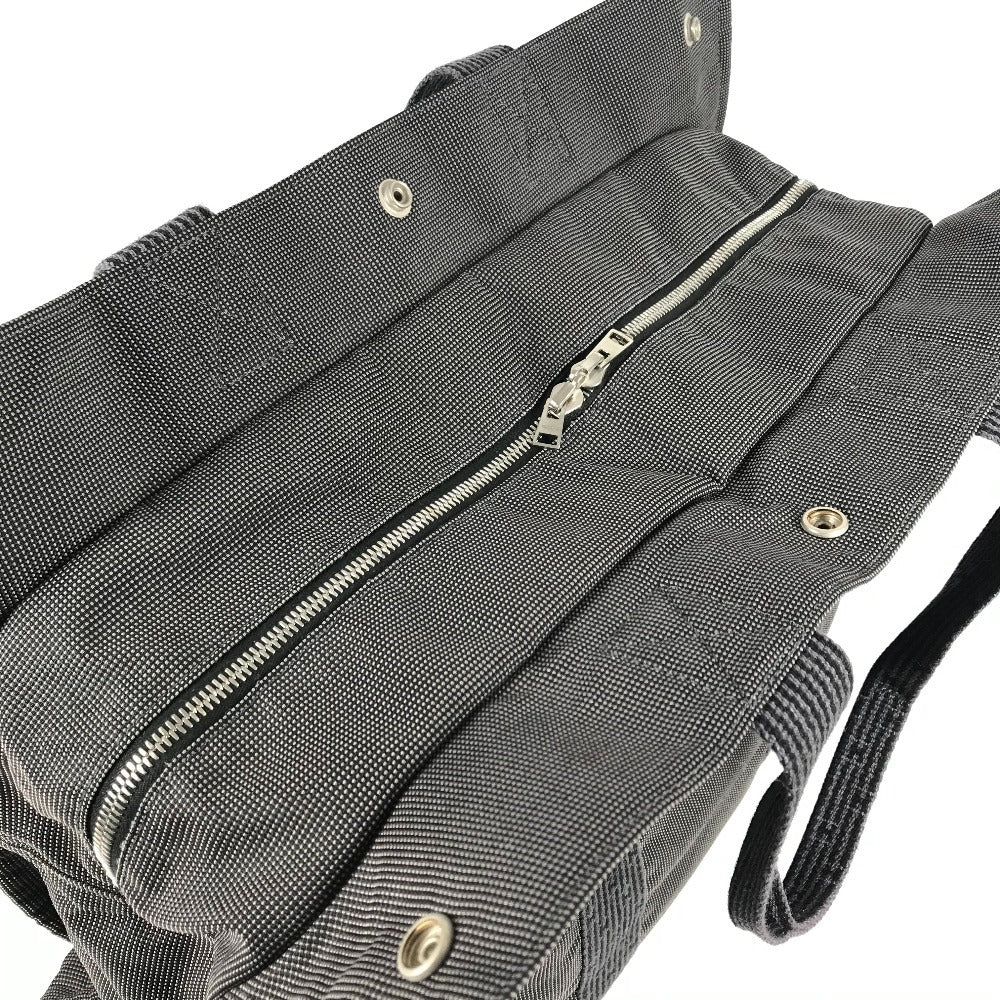 HERMES エールラインGM エールライン GM トートバッグ カバン 肩掛け 旅行バッグ ショルダーバッグ キャンバス ユニセックス グレー