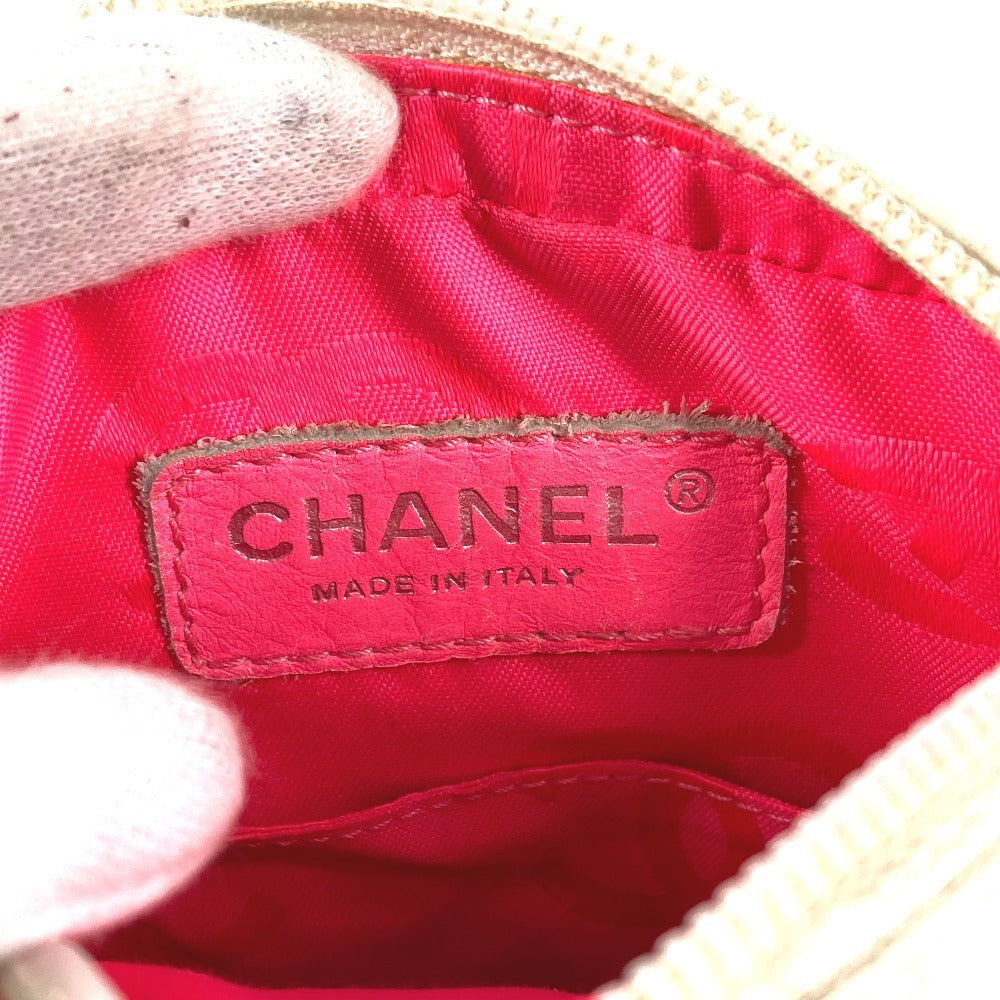 CHANEL A25177 カンボンライン CC ココマーク ミニ スモール 斜め掛け カバン ポシェット ショルダーバッグ レザー レディース ホワイト