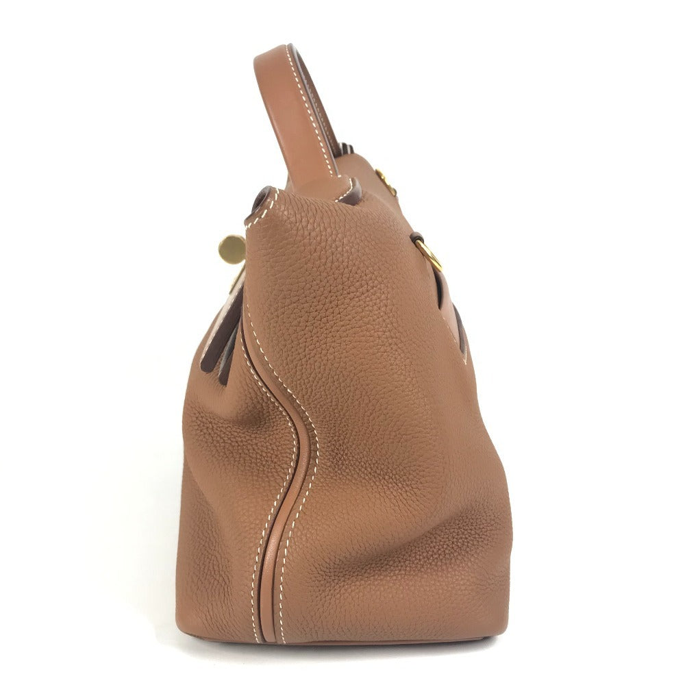 HERMES サック 24/24 ヴァンキャトル 29 カバン 2WAYバッグ ハンドバッグ ショルダーバッグ トゴ ユニセックス ゴールド
