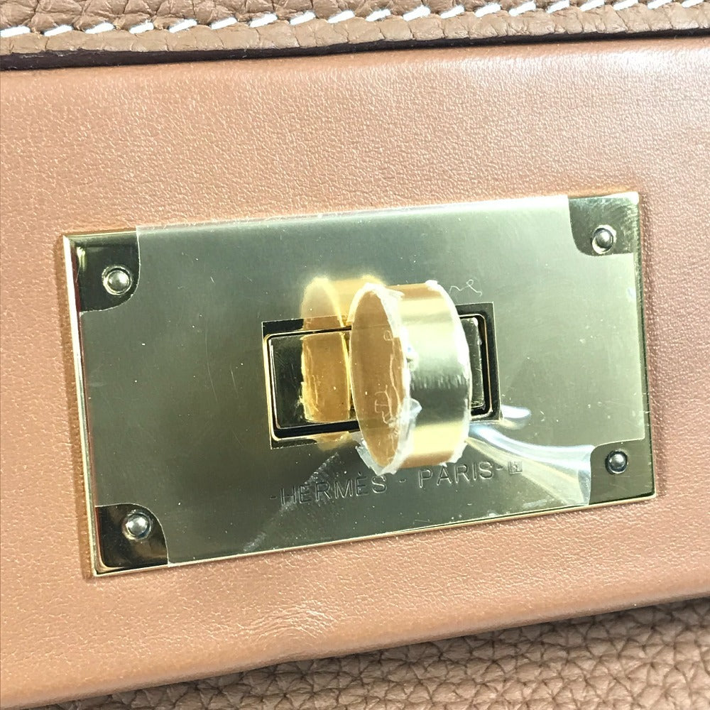 HERMES サック 24/24 ヴァンキャトル 29 カバン 2WAYバッグ ハンドバッグ ショルダーバッグ トゴ ユニセックス ゴールド