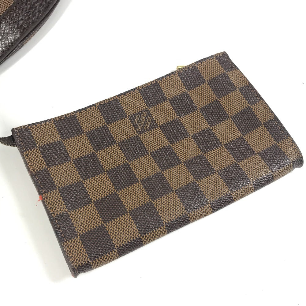 LOUIS VUITTON N42240 ダミエ マレ ポーチ付き カバン ばけつ 肩掛け トートバッグ ショルダーバッグ ダミエキャンバス レディース エベヌ ブラウン