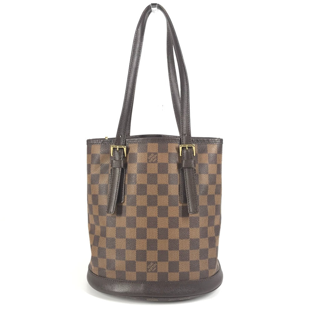 LOUIS VUITTON N42240 ダミエ マレ ポーチ付き カバン ばけつ 肩掛け トートバッグ ショルダーバッグ ダミエキャンバス レディース エベヌ ブラウン