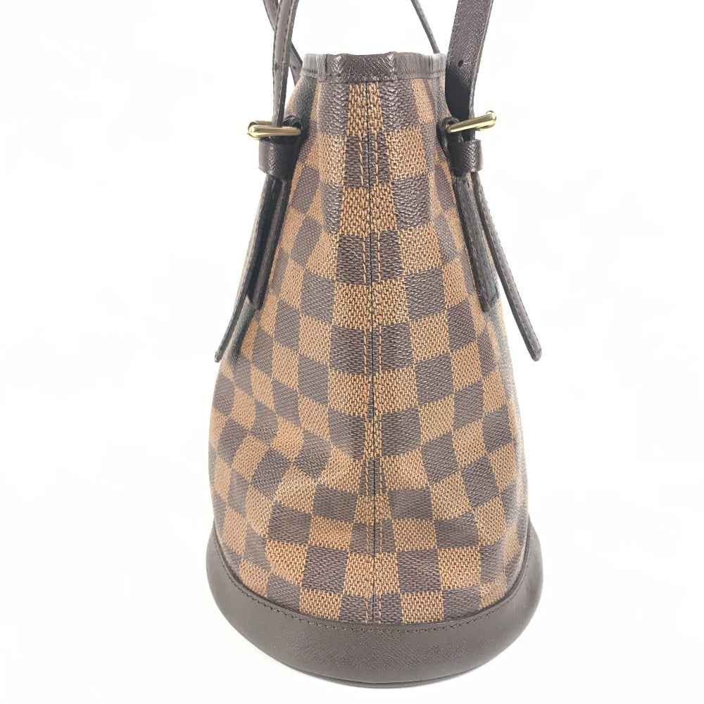 LOUIS VUITTON N42240 ダミエ マレ ポーチ付き カバン ばけつ 肩掛け トートバッグ ショルダーバッグ ダミエキャンバス レディース エベヌ ブラウン