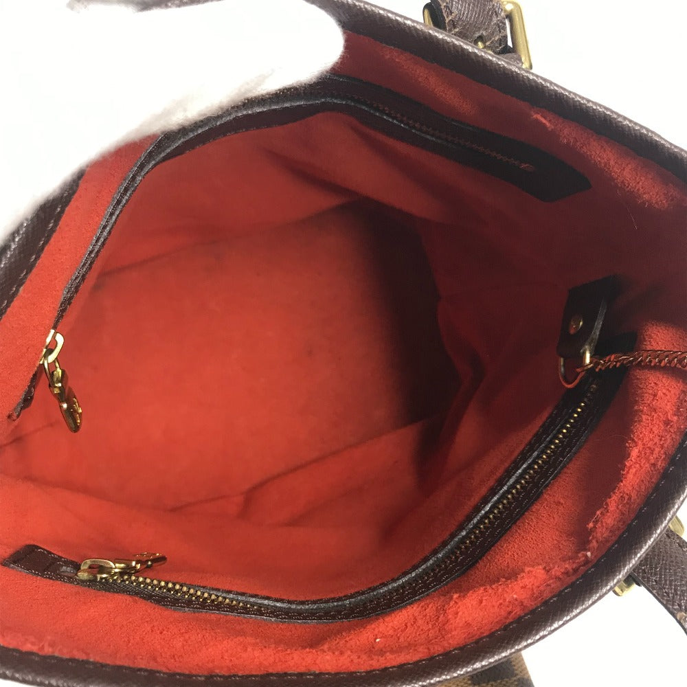 LOUIS VUITTON N42240 ダミエ マレ ポーチ付き カバン ばけつ 肩掛け トートバッグ ショルダーバッグ ダミエキャンバス レディース エベヌ ブラウン