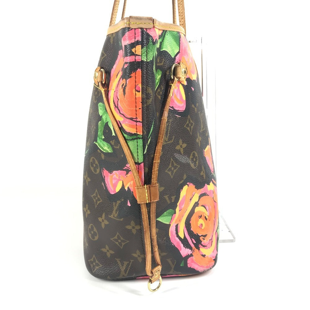 LOUIS VUITTON M48613 モノグラム ローズ 薔薇 ネヴァーフルMM ネヴァーフル MM ショルダーバッグ 肩掛け トートバッグ モノグラムキャンバス レディース ブラウン
