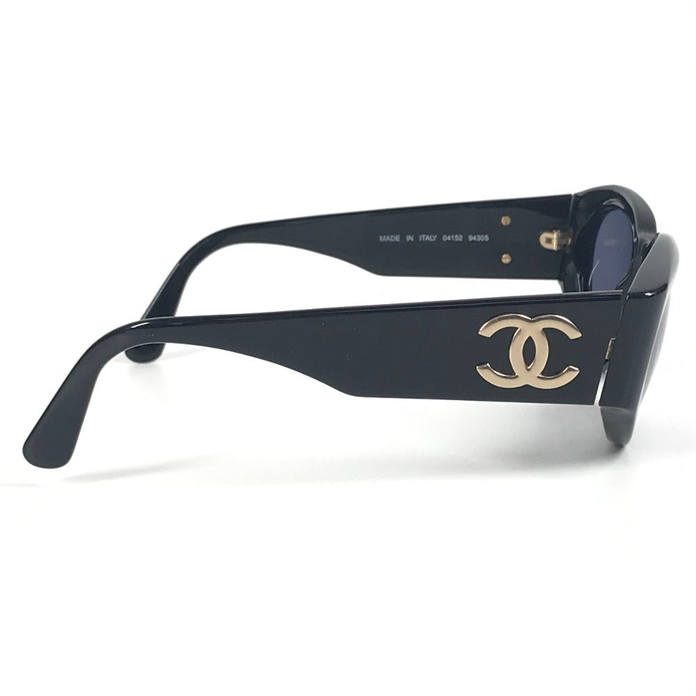 CHANEL 04152 ヴィンテージ CC ココマーク ロゴ めがね メガネ アイウェア 眼鏡 サングラス プラスチック レディース ブラック