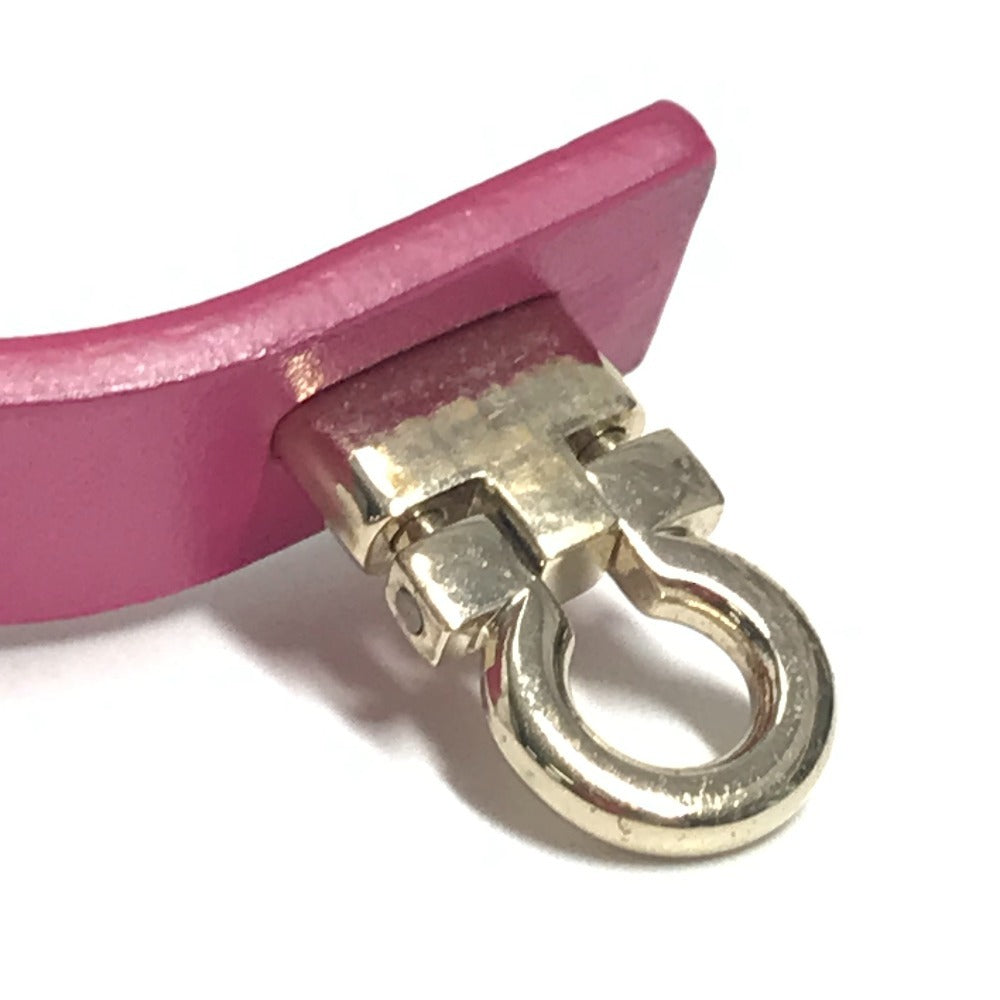 Salvatore Ferragamo ガンチーニ 2重ブレスレット ロゴ バングル アクセサリー ブレスレット レザー レディース ピンク