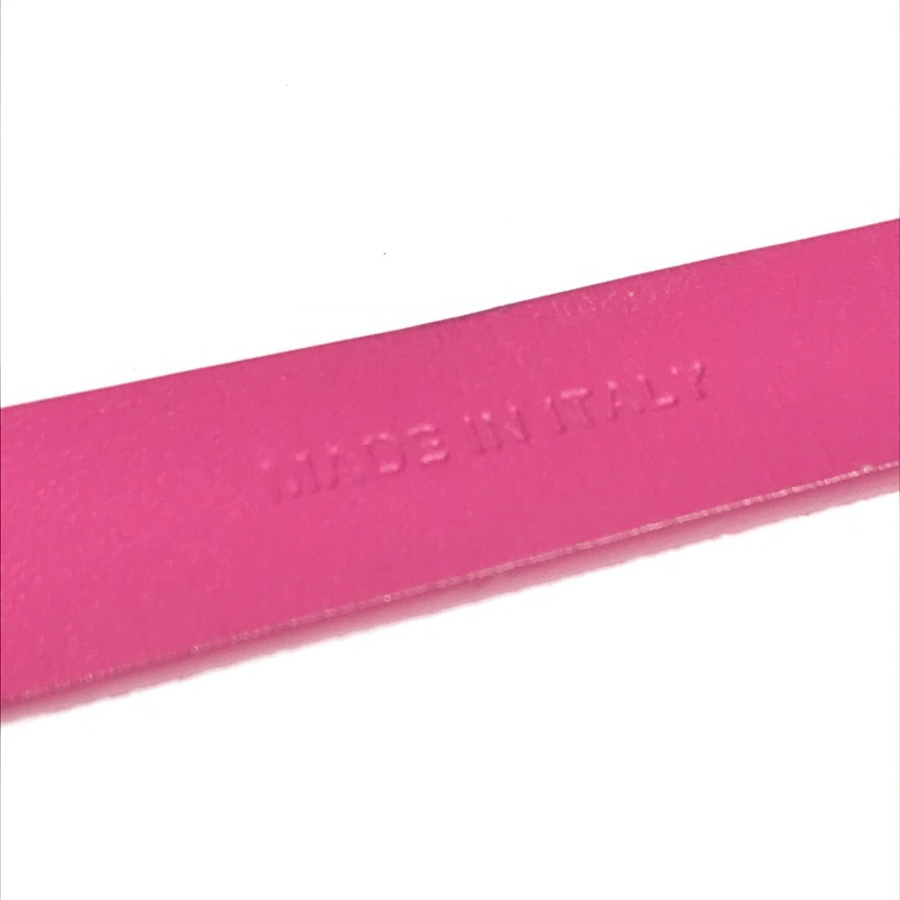 Salvatore Ferragamo ガンチーニ 2重ブレスレット ロゴ バングル アクセサリー ブレスレット レザー レディース ピンク