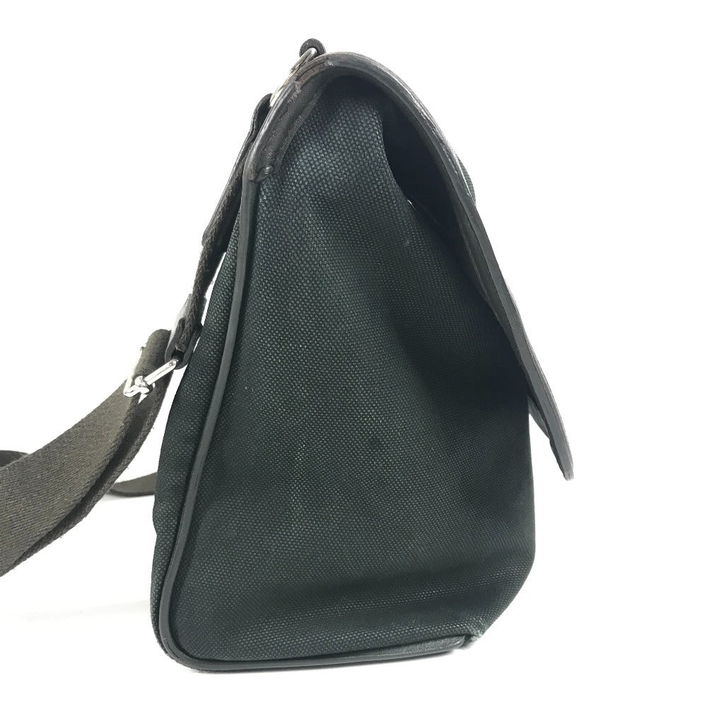 HERMES メッセンジャーバッグ アレルトゥール カバン 斜め掛け フラップ ショルダーバッグ レザー/キャンバス ユニセックス カーキ