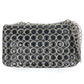 CHANEL Circle Stitch CC Coco Mark Logo Chain Bag, Shoulder Flap Bag, Coated Canvas, Women's, Black