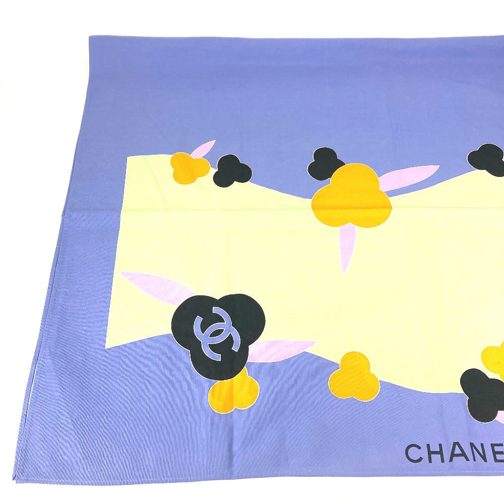 CHANEL カメリア インテリア CC ココマーク ロゴ 生活雑貨 インテリア用品 ダイニング 長方形 マルチカバー クロス タオル コットン レディース パープル