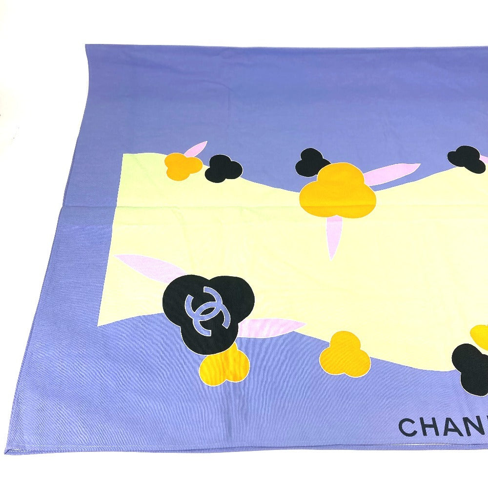 CHANEL カメリア インテリア CC ココマーク ロゴ 生活雑貨 インテリア用品 ダイニング 長方形 マルチカバー クロス タオル コットン レディース パープル