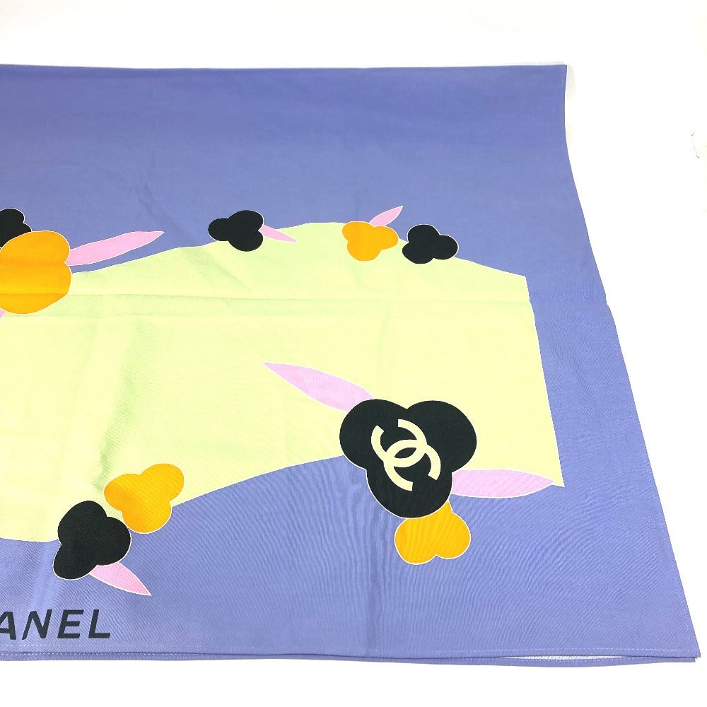 CHANEL カメリア インテリア CC ココマーク ロゴ 生活雑貨 インテリア用品 ダイニング 長方形 マルチカバー クロス タオル コットン レディース パープル