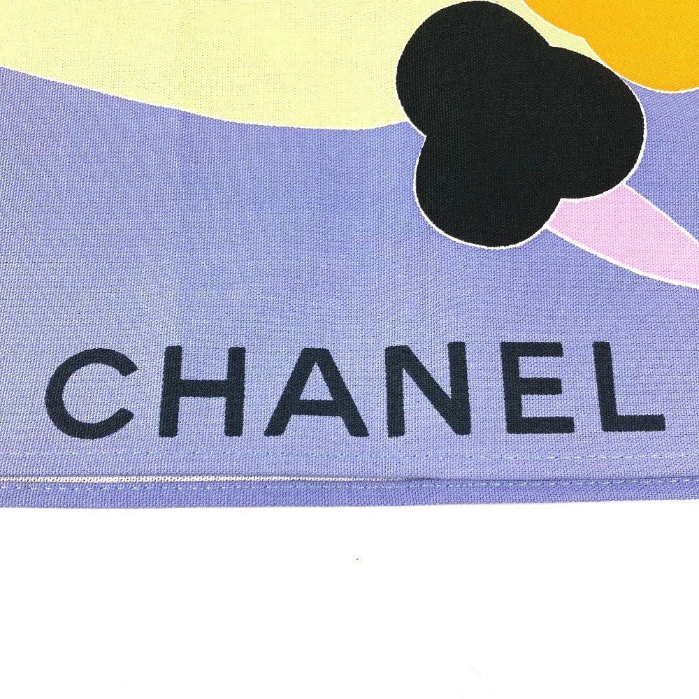 CHANEL カメリア インテリア CC ココマーク ロゴ 生活雑貨 インテリア用品 ダイニング 長方形 マルチカバー クロス タオル コットン レディース パープル