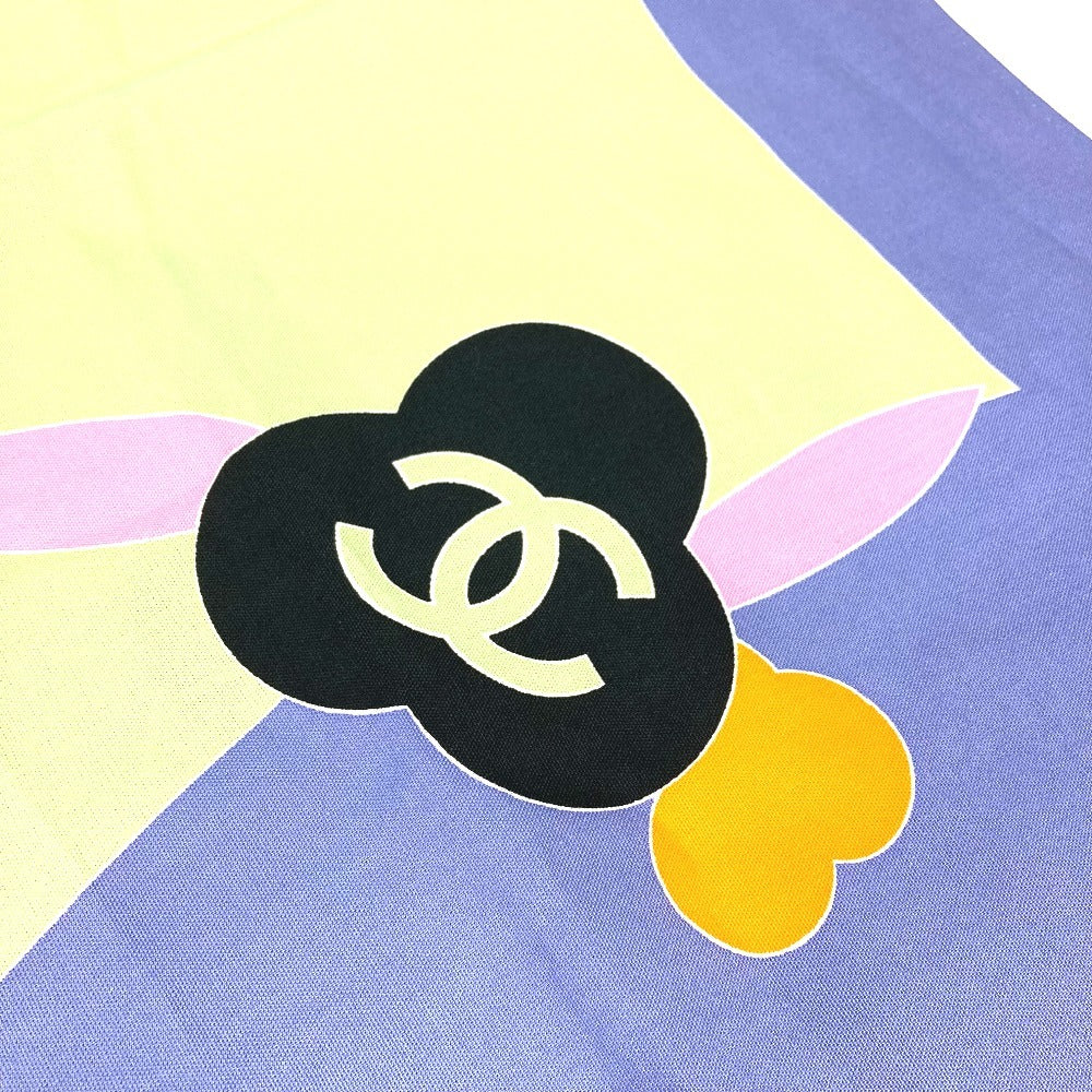 CHANEL カメリア インテリア CC ココマーク ロゴ 生活雑貨 インテリア用品 ダイニング 長方形 マルチカバー クロス タオル コットン レディース パープル