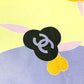 CHANEL カメリア インテリア CC ココマーク ロゴ 生活雑貨 インテリア用品 ダイニング 長方形 マルチカバー クロス タオル コットン レディース パープル