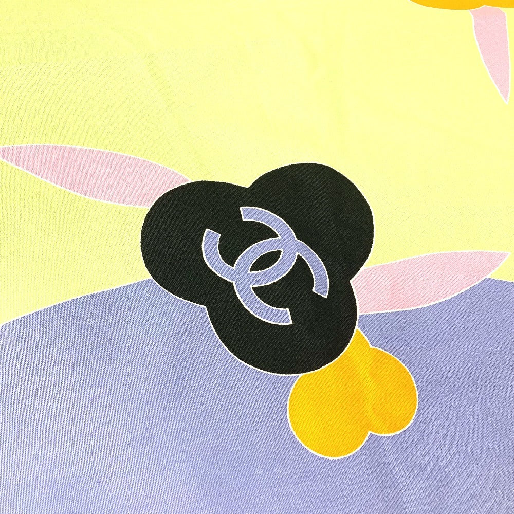 CHANEL カメリア インテリア CC ココマーク ロゴ 生活雑貨 インテリア用品 ダイニング 長方形 マルチカバー クロス タオル コットン レディース パープル