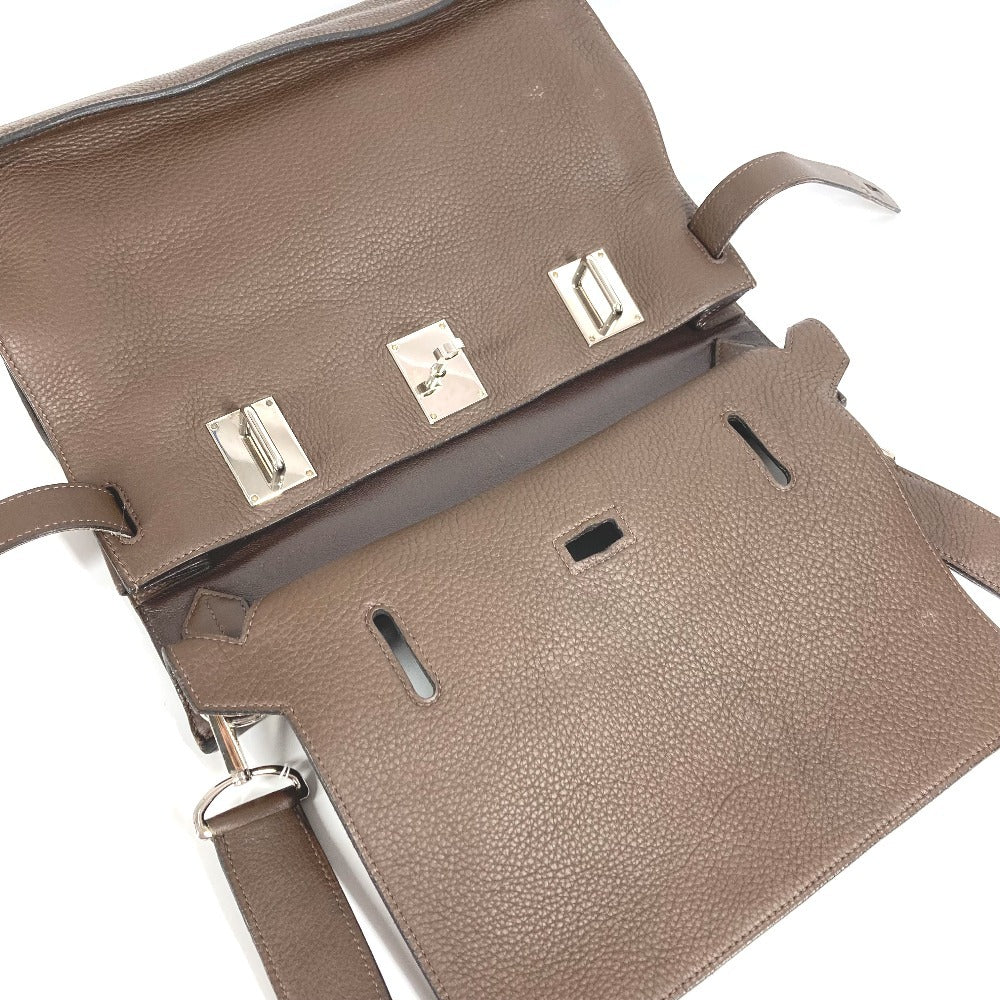 HERMES ジプシエール34 ジプシエール 34 カバン 斜め掛け フラップ ショルダーバッグ トリヨンクレマンス ユニセックス ダークブラウン