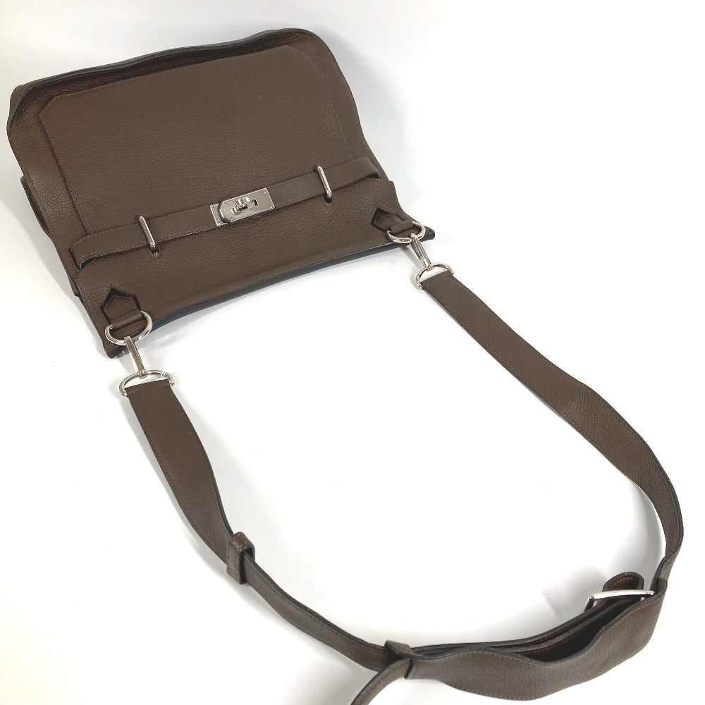 HERMES ジプシエール34 ジプシエール 34 カバン 斜め掛け フラップ ショルダーバッグ トリヨンクレマンス ユニセックス ダークブラウン
