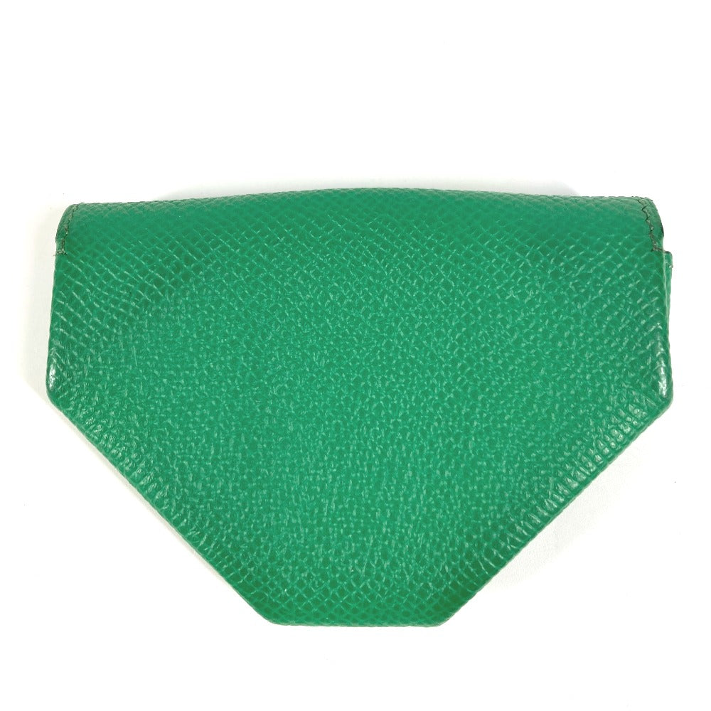 HERMES 三角形 ルヴァンキャトル ヴェルソ 小銭入れ 財布 コインケース レザー ユニセックス グリーン
