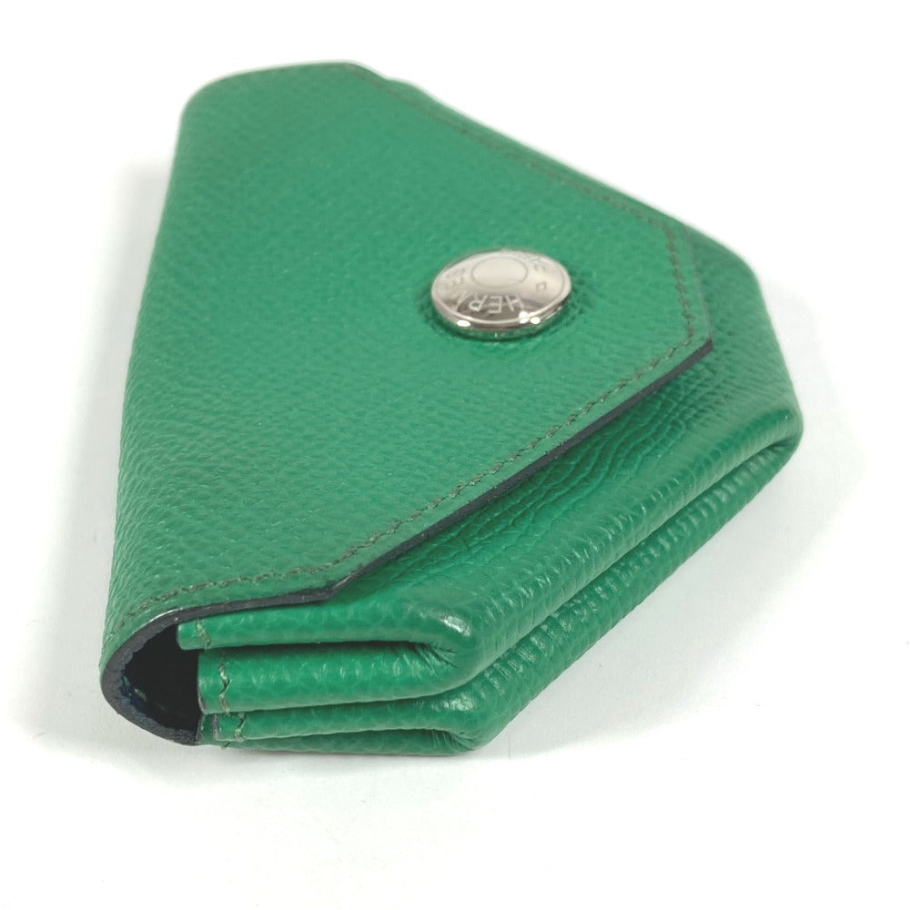 HERMES 三角形 ルヴァンキャトル ヴェルソ 小銭入れ 財布 コインケース レザー ユニセックス グリーン