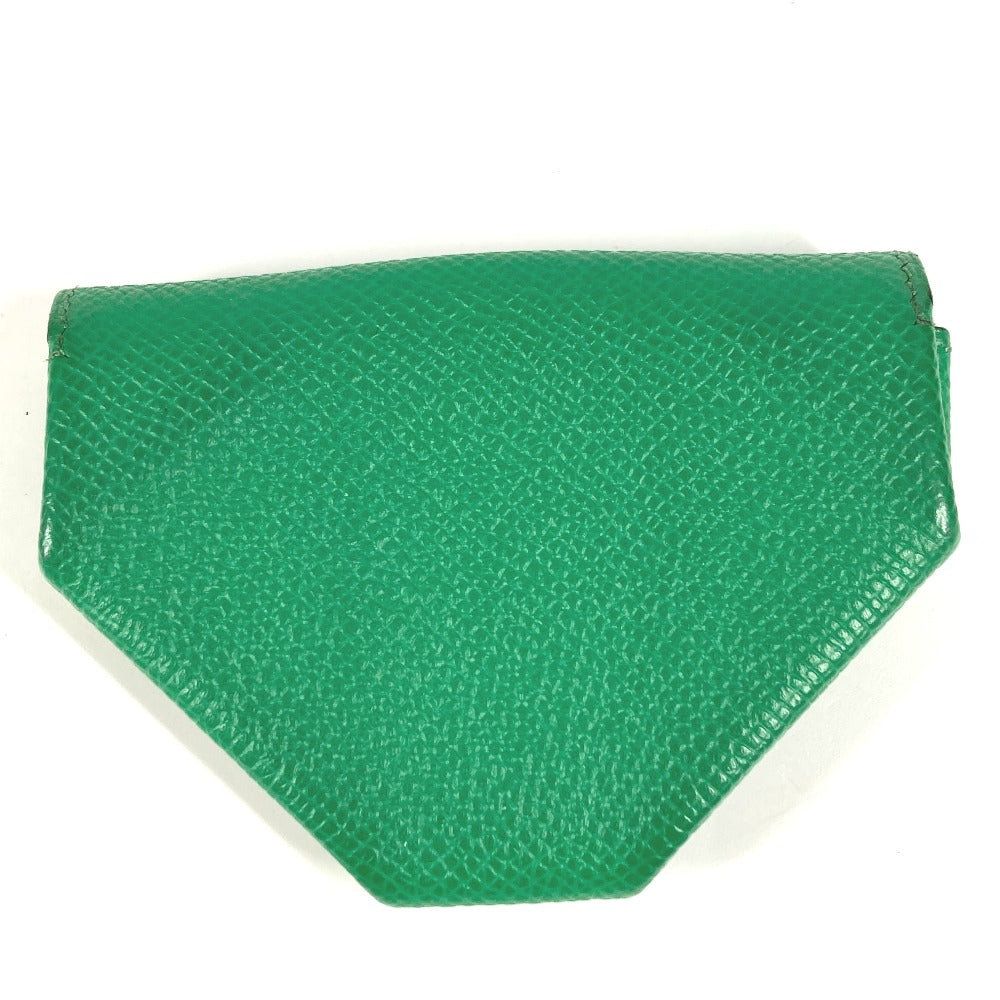 HERMES 三角形 ルヴァンキャトル ヴェルソ 小銭入れ 財布 コインケース レザー ユニセックス グリーン