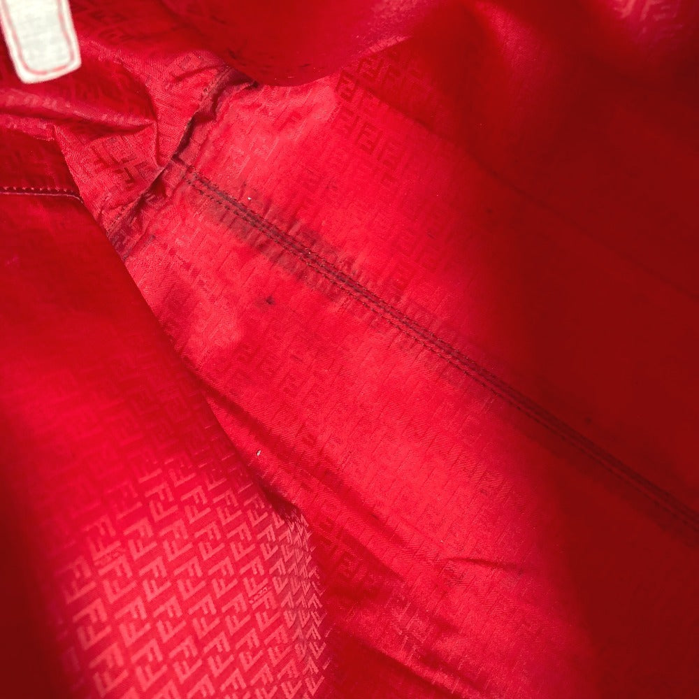 FENDI ズッカ ロゴ カバン 肩掛け トートバッグ ショルダーバッグ PVC/レザー ユニセックス ホワイト