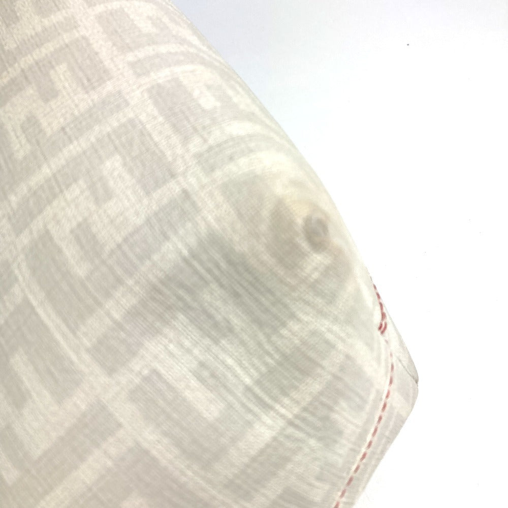 FENDI ズッカ ロゴ カバン 肩掛け トートバッグ ショルダーバッグ PVC/レザー ユニセックス ホワイト