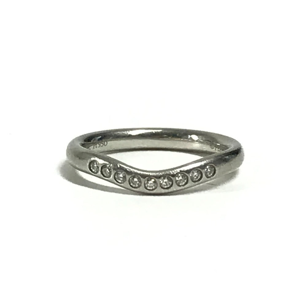 TIFFANY&Co. アクセサリー ジュエリー カーブド バンド ペレッティ プラチナ 9Pダイヤ ダイヤモンド リング・指輪 Pt950 レディース シルバー