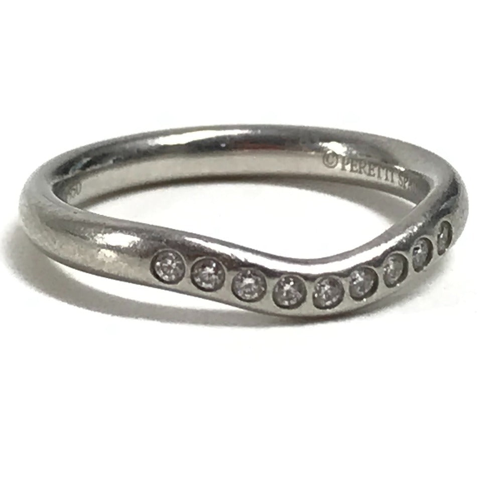 TIFFANY&Co. アクセサリー ジュエリー カーブド バンド ペレッティ プラチナ 9Pダイヤ ダイヤモンド リング・指輪 Pt950 レディース シルバー