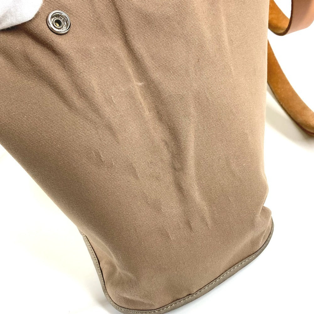 HERMES バイカラー カバックエランPM カバックエラン PM ショルダーバッグ カバン 肩掛け トートバッグ レザー/キャンバス ユニセックス ベージュ