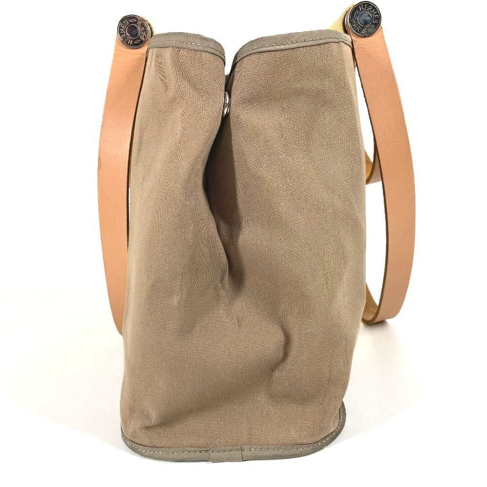 HERMES バイカラー カバックエランPM カバックエラン PM ショルダーバッグ カバン 肩掛け トートバッグ レザー/キャンバス ユニセックス ベージュ