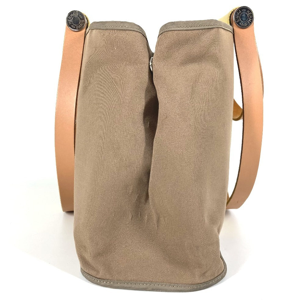 HERMES バイカラー カバックエランPM カバックエラン PM ショルダーバッグ カバン 肩掛け トートバッグ レザー/キャンバス ユニセックス ベージュ