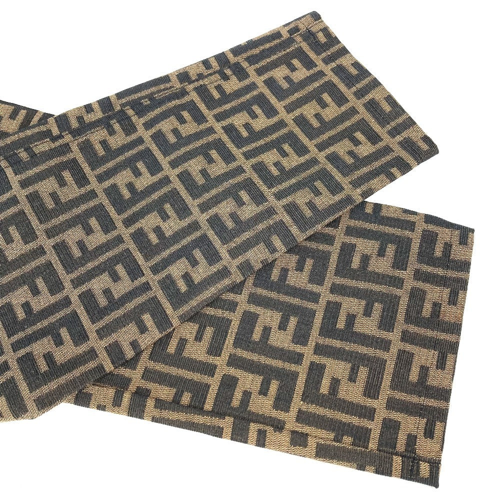 FENDI vintage Zucca logo Long pants, trousers, apparel, bottoms Pants polyester / cotton Brown Used
