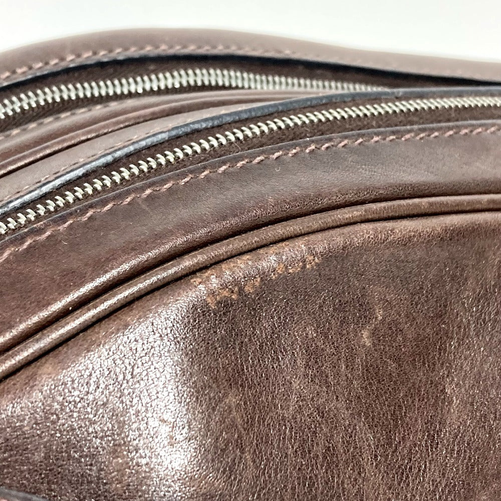 HERMES ヴィンテージ ドーハ ミニボストンバッグ カバン ブラウン ハンドバッグ レザー ユニセックス ダークブラウン