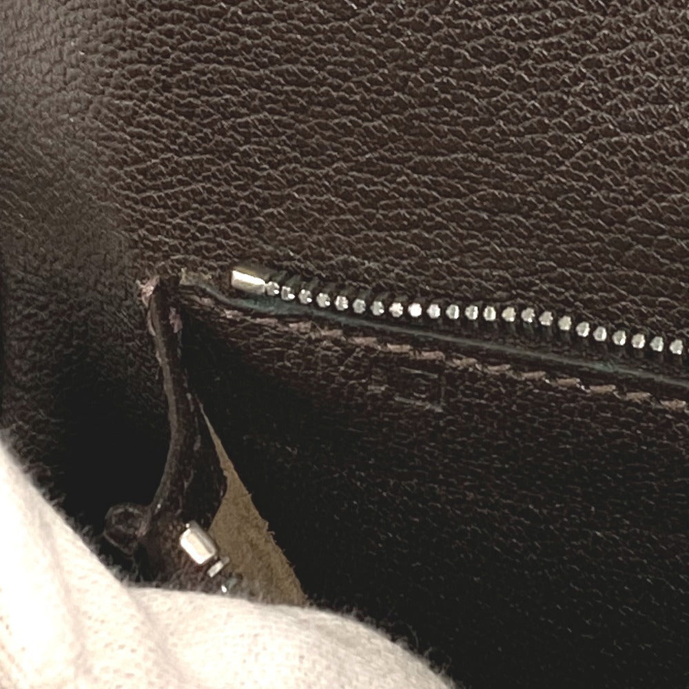 HERMES ヴィンテージ ドーハ ミニボストンバッグ カバン ブラウン ハンドバッグ レザー ユニセックス ダークブラウン
