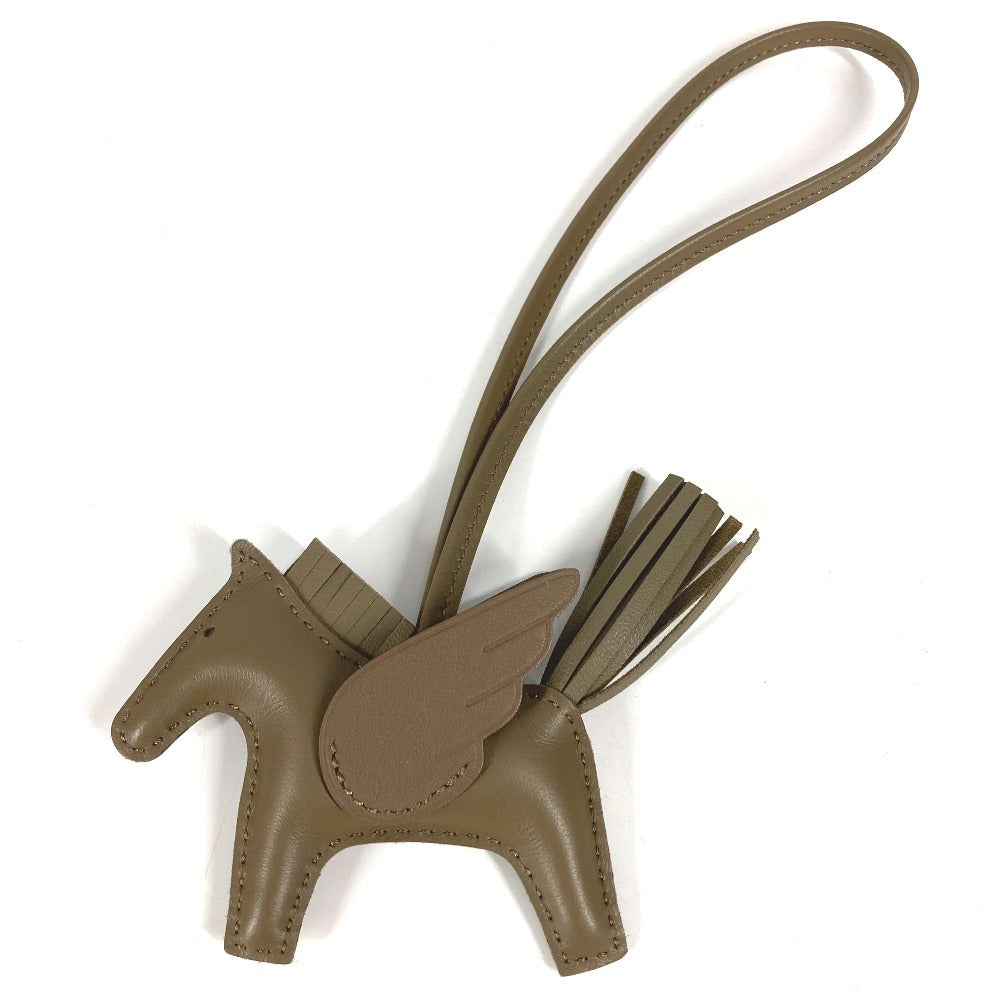 HERMES 馬 キーホルダー シュバル ロデオ ペガサス PM ロデオペガサスPM バッグチャーム ソーエトゥープ オールエトゥープ チャーム アニョーミロ ユニセックス エトゥープ グレー