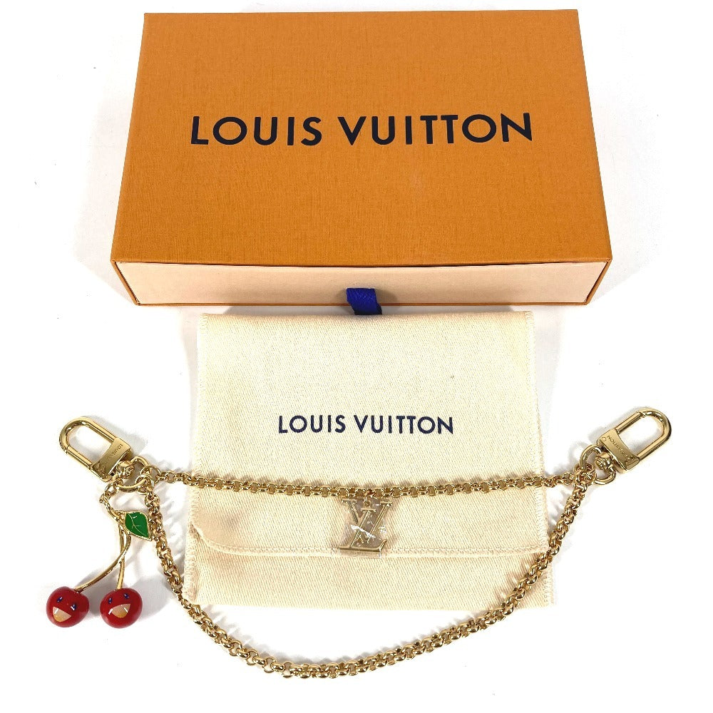 LOUIS VUITTON M02598 LV×TM 村上隆 サクランボ バッグチェーン・チェリー バッグチャーム チェーン キーホルダー メタル ユニセックス レッド
