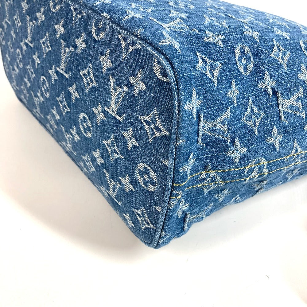 LOUIS VUITTON M13192 Monogram Denim Neverfull MM Shoulder Bag with Pouch, Tote Bag, Monogram Denim Canvas, Unisex, Blue