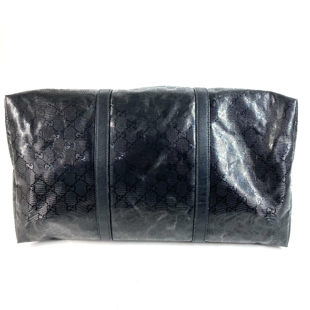 GUCCI 201482 Travel Bag GG Imprime Shoulder Tote Bag Boston Bag Leather Women's Black