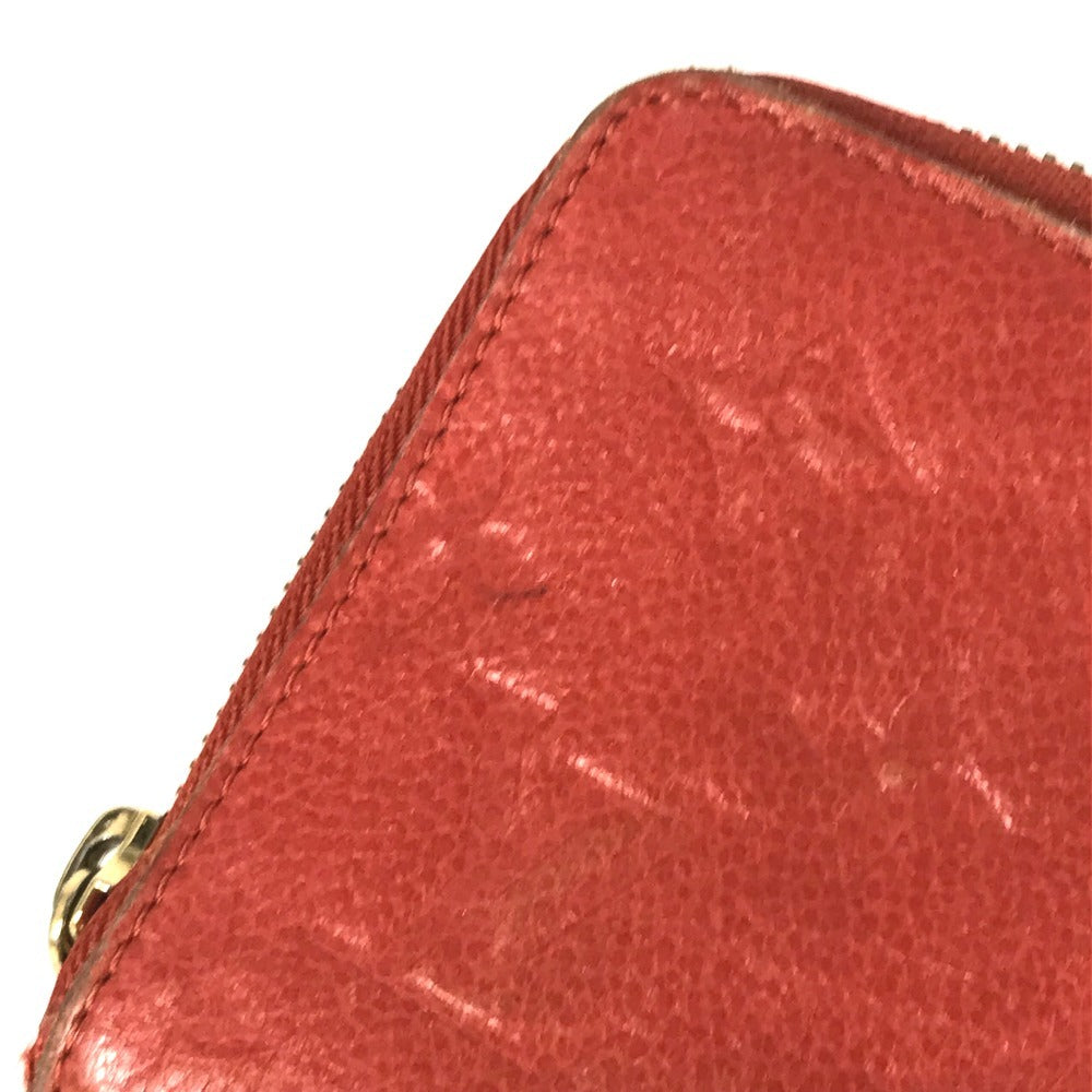 LOUIS VUITTON M60295 Monogram Empreinte Portefeuille Scalette Compact Wallet, Round Zipper Bifold Wallet, Monogram Empreinte Leather, Unisex, Oriane, Red