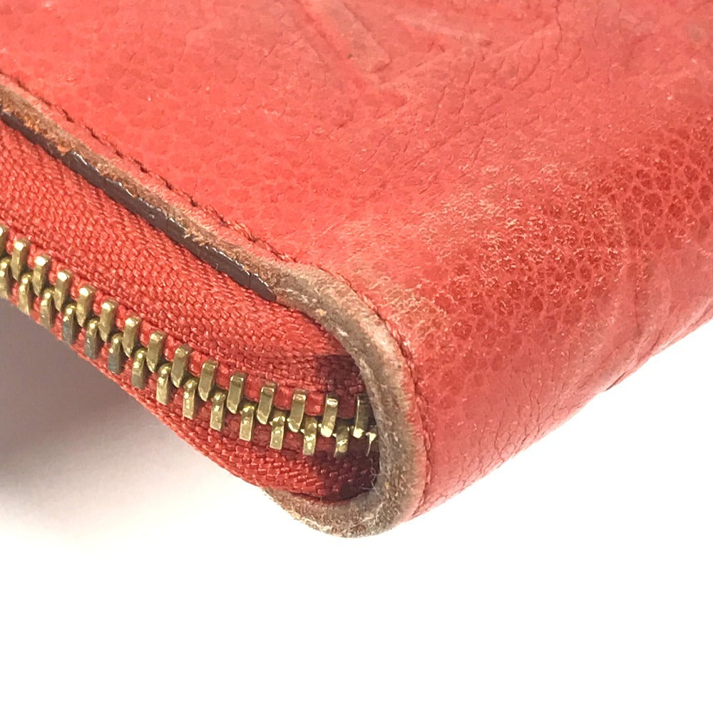 LOUIS VUITTON M60295 Monogram Empreinte Portefeuille Scalette Compact Wallet, Round Zipper Bifold Wallet, Monogram Empreinte Leather, Unisex, Oriane, Red