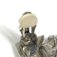 HERMES Cheval Horse Logo Earrings, Metal, Silver, for Women