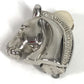 HERMES Cheval Horse Logo Earrings, Metal, Silver, for Women