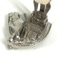 HERMES Cheval Horse Logo Earrings, Metal, Silver, for Women