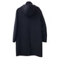 FENDI FF0209 フード付き フーディー ムートン ファー付き ポケット コート アパレル アウター 長袖 ロングコート ウール メンズ ネイビー